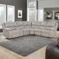 Alexandria Modular Sectional Manual Recliners In Leatherette