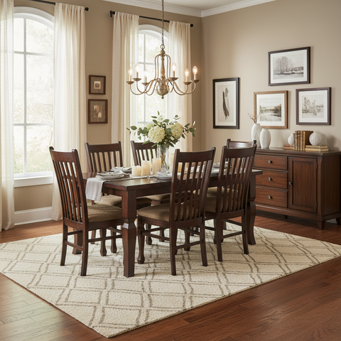 Coastal Charm Dining Set - 6 Seater