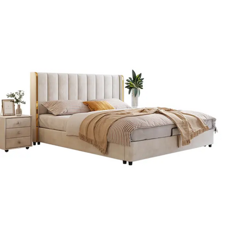 Heirloom Premium Upholstered Bed In Suede