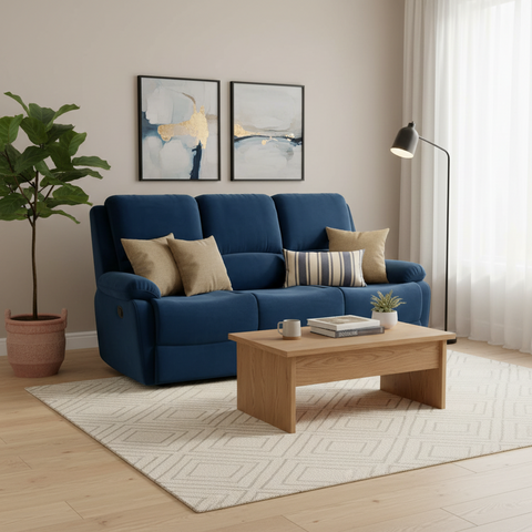 Pinnacle Comfort Manual Recliner in Velvet Fabric