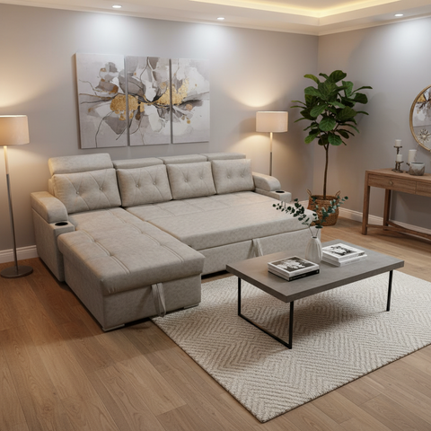 Texo Sofa Cum Bed With Lounger