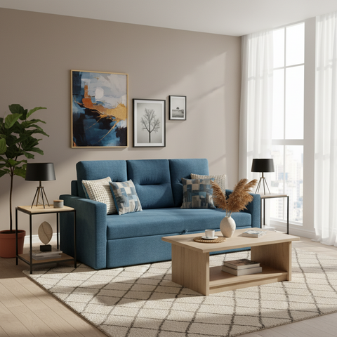 Dream Flex Sofa Cum Bed 3 Seater in Suede