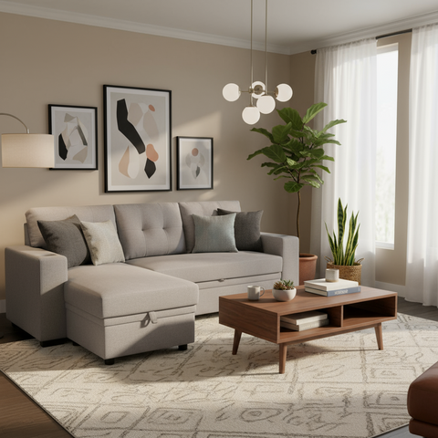 Max Sofa Cum Bed With Lounger