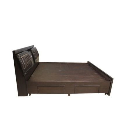 Espresso Harmony Wooden Bed with Both Side 2 Drawer Storage