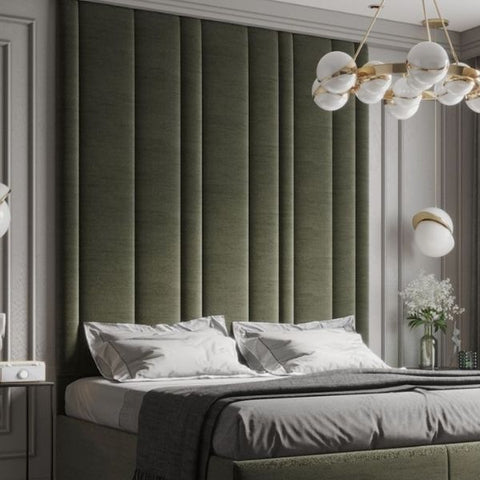 Kaleo Velvet Fabric Luxury Upholstered Wall Mounted Headboard