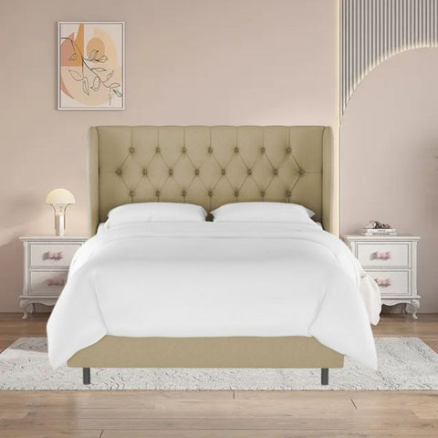 Sansa Affordable Upholstered Bed In Suede