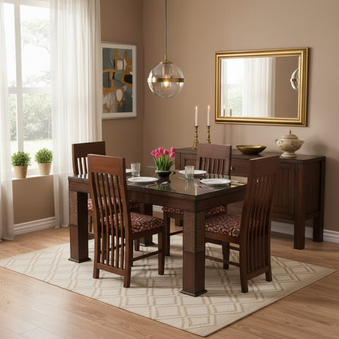 Modern Luxury Dining Set - 4 Seater