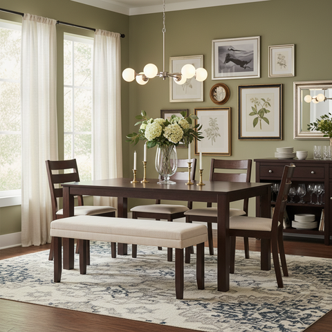 Elegant Dining Set - 6 Seater