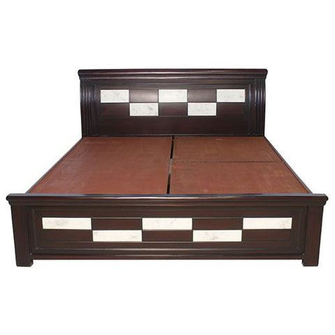 Cherry Blossom Wooden Bed with 2 Drawer Half side Manual Storage