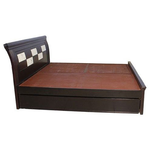 Cherry Blossom Wooden Bed with 2 Drawer Half side Manual Storage