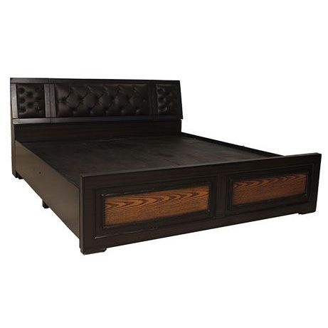 Teak Tranquility Platform Wooden Bed with Hydraulic Storage