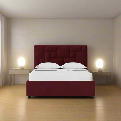 Spain Upholstered Luxury Bed Hydraulic Storage In Suede