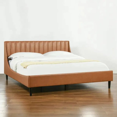 Oreo Upholstered Modern Without Storage Bed In Leatherette
