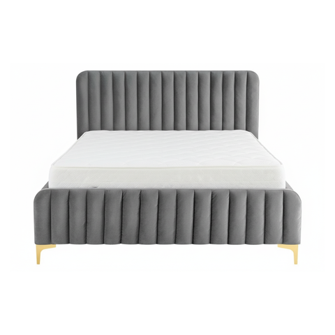 Rome Luxury Upholstered Bed In Suede