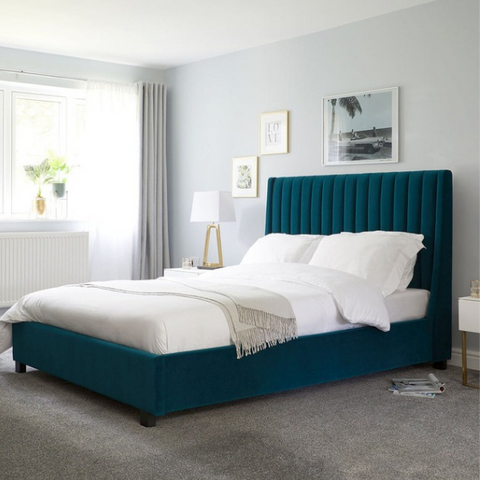 Wisdom Premium Upholstered Bed In Suede