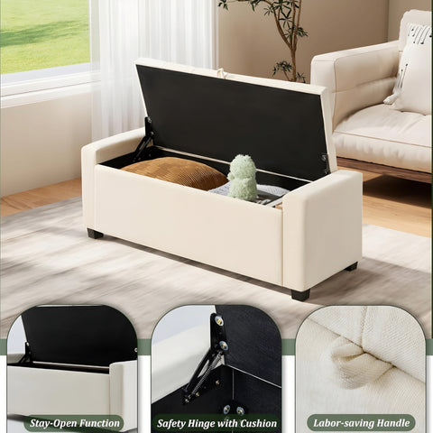 Hale Classic Upholstered Ottoman With Storage