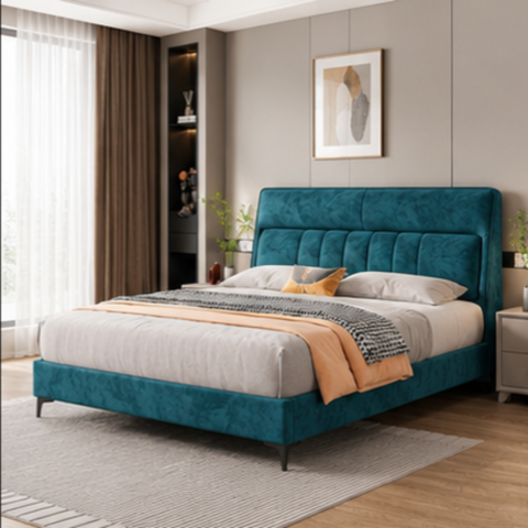 Texas Luxury Upholstered Bed  In Leatherette
