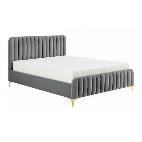 Rome Luxury Upholstered Bed In Suede
