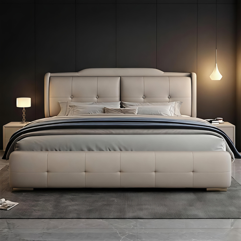 Tale Elegance Upholstered Bed in Micro Fabric