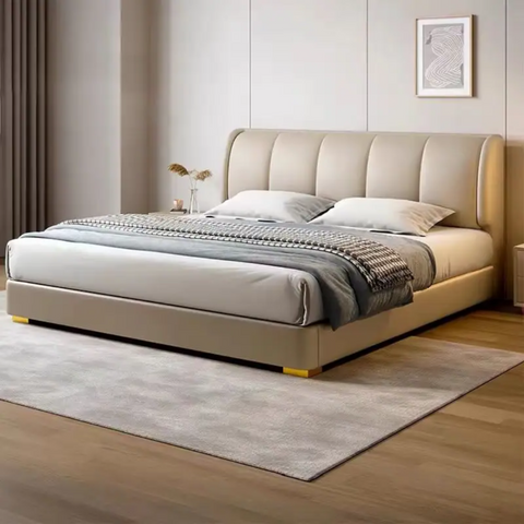 Adora Luxury Upholstered Bed In Suede Fabric