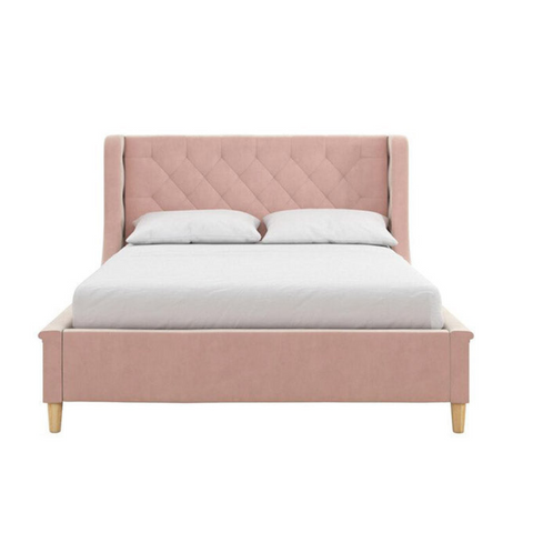 Metios Luxury Upholstered Bed In Suede