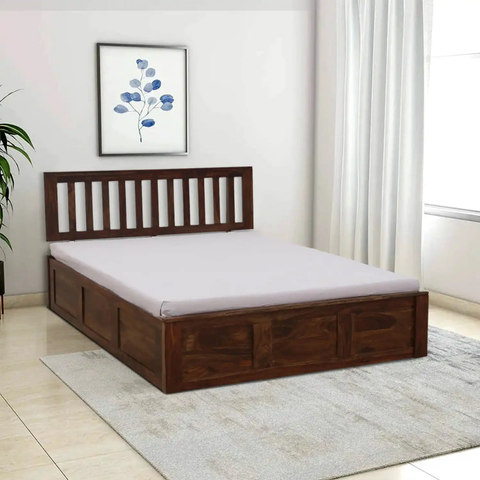 Fantome Solid Wood Wooden Bed