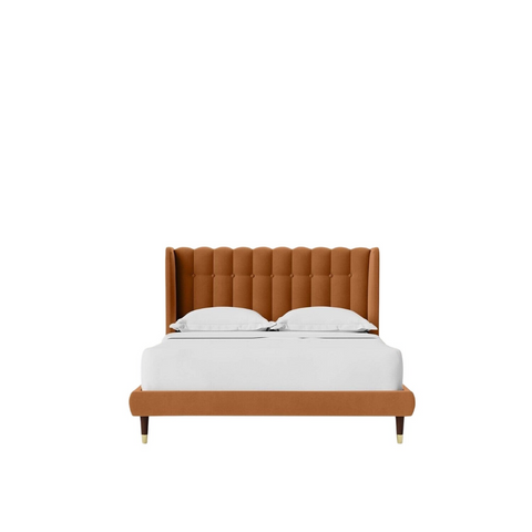 Kochi Designer Upholstered Bed In Suede