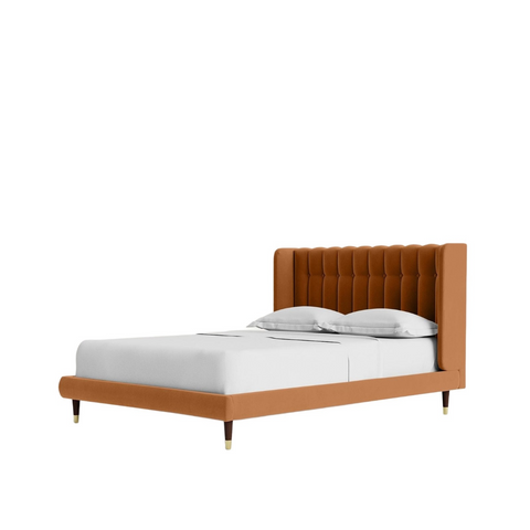 Kochi Designer Upholstered Bed In Suede