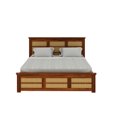Satin Solid Wood Wooden Bed
