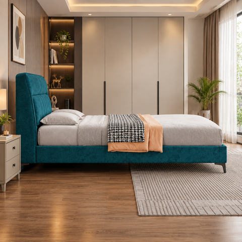 Texas Luxury Upholstered Bed  In Leatherette