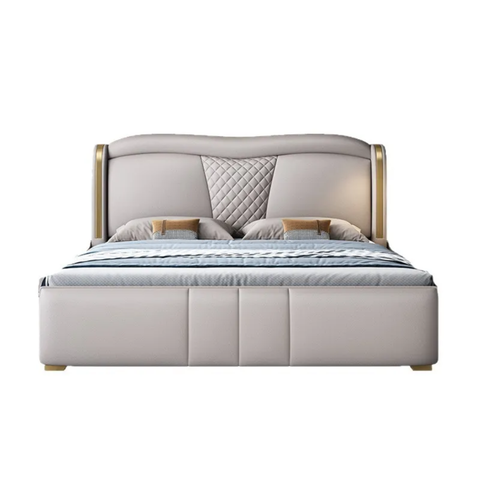 Meadow Elegance Upholstered Bed in Micro Fabric