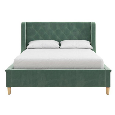 Metios Luxury Upholstered Bed In Suede
