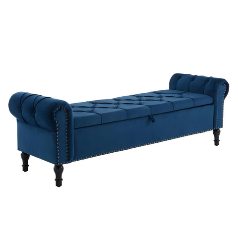 Asiatic Upholstered Ottoman With Storage