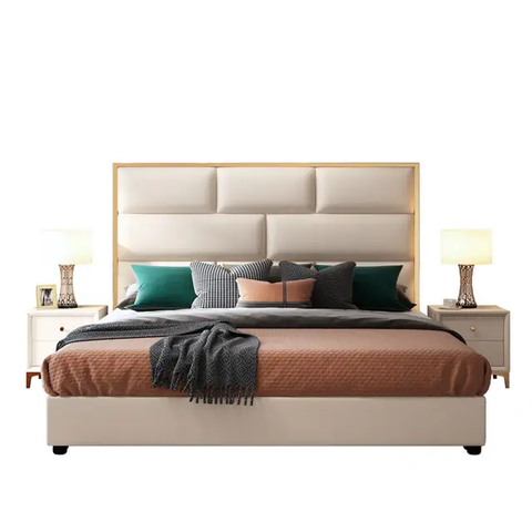 Emerald Modern Upholstered Bed In Leatherette