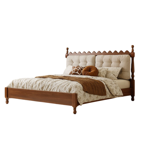 Baleno Solid Wood Wooden Bed