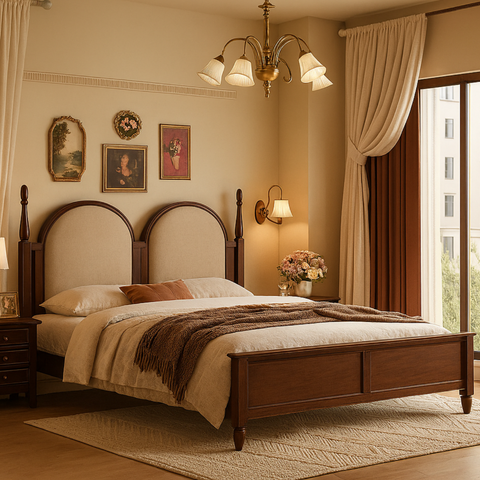 Centora Solid Wood Wooden Bed