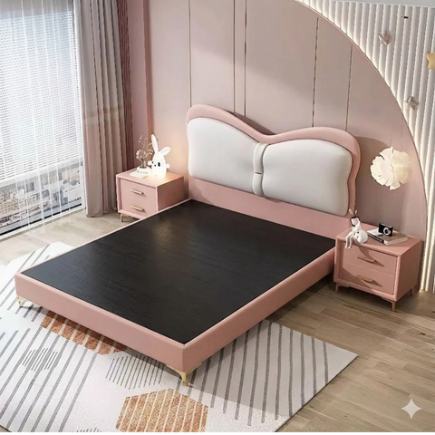 Rumi Upholstered Kids Bed In Suede
