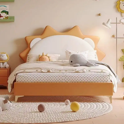 Zoomie Upholstered Kids Modern Bed In Suede