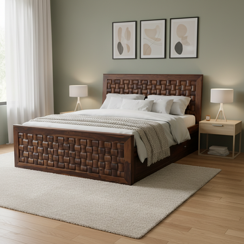 Coastal Solid Wood Wooden Bed