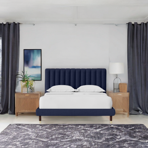 Baroda Luxury Upholstered Bed In Suede
