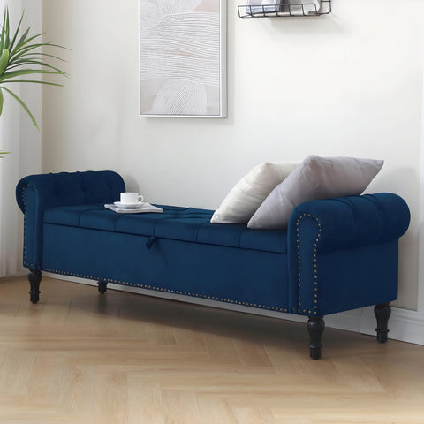 Asiatic Upholstered Ottoman With Storage
