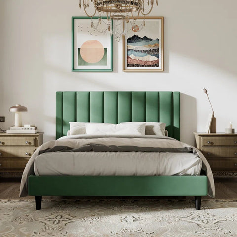 Max Designer Upholstered Bed In Suede