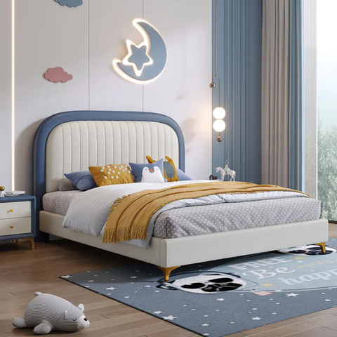 Flair Luxury Upholstered Kids Bed Non Storage In Suede
