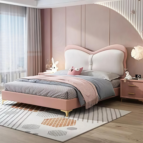 Rumi Upholstered Kids Bed In Suede