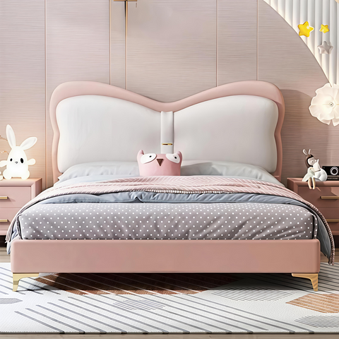 Rumi Upholstered Kids Bed In Suede