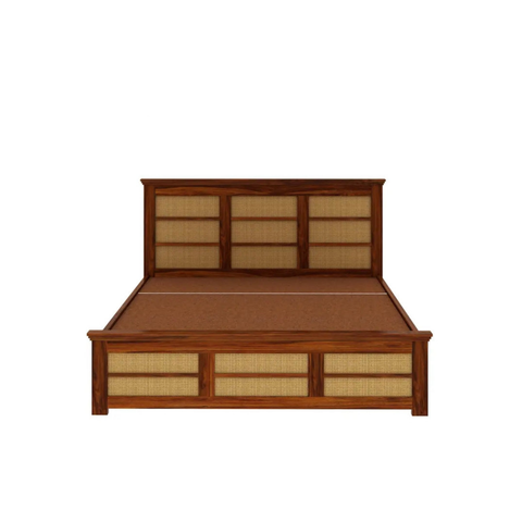 Satin Solid Wood Wooden Bed