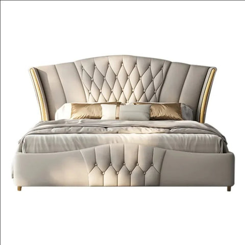 Hamlin Premium Upholstered Bed In Suede