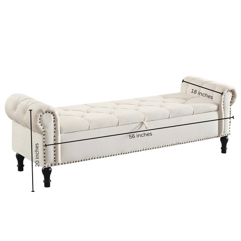 Asiatic Upholstered Ottoman With Storage