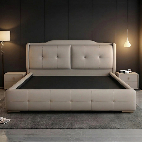 Tale Elegance Upholstered Bed in Micro Fabric