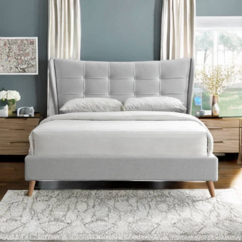 Haval Luxury Upholstered Bed In Suede